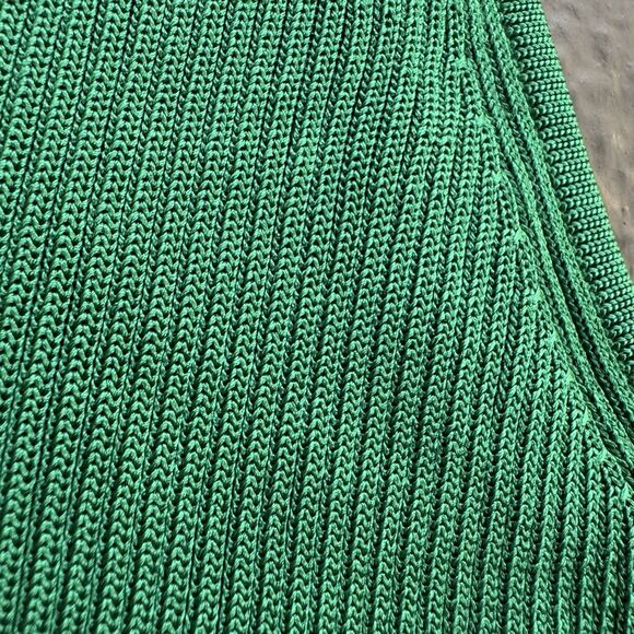 WHBM White House black market braided halter top green knit size S - Picture 4 of 13